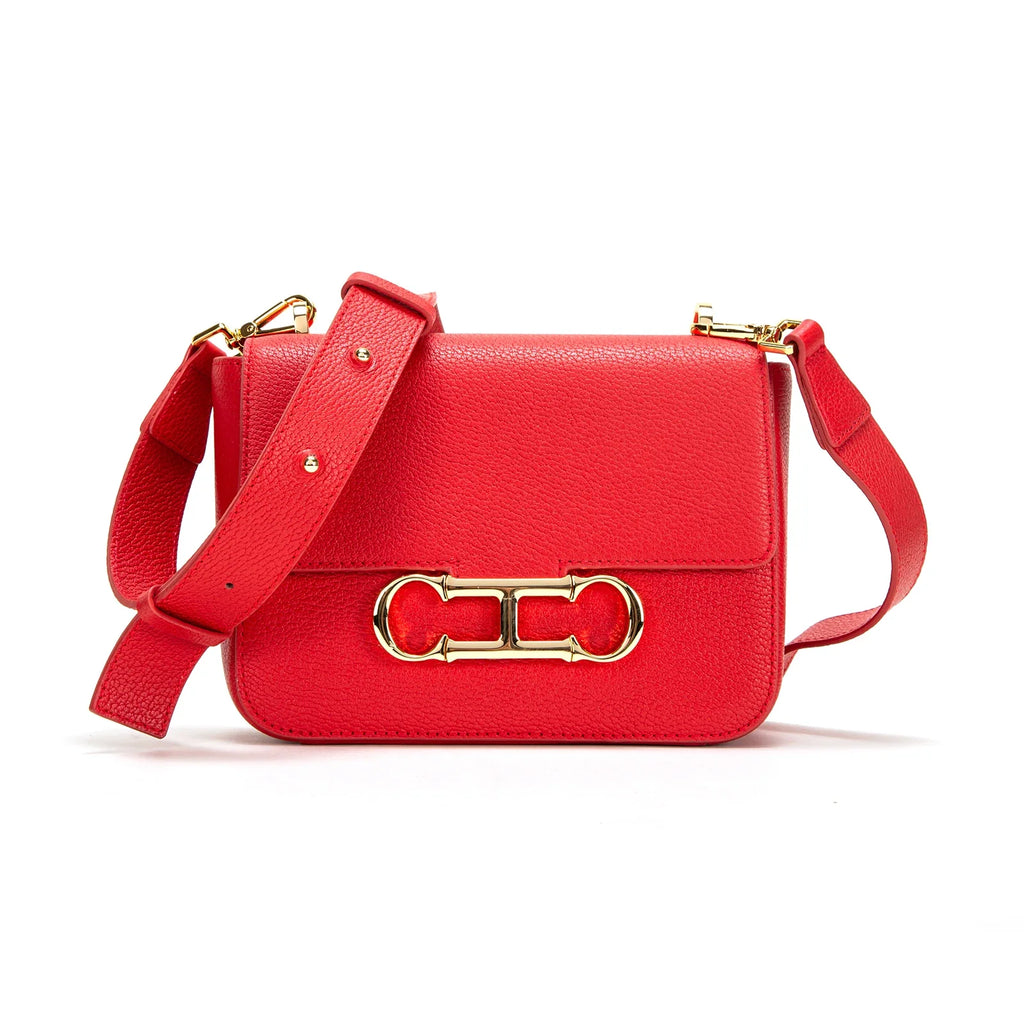 CHCH Women's Saddle Bag 2024 Autumn/Winter New Black Cow Leather Flip Small Square Bag Simple Commuter Diagonal Cross Bag