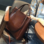 Burminsa Retro Cowhide Genuine Leather Handbags For Women 2025 Luxury Designer Work Tote Shopping Ladies Shoulder Crossbody Bags