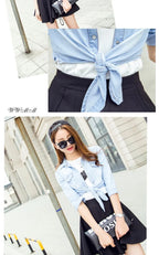 2023 Spring/Summer New Denim Jacket Women's Korean Casual Slim All-Match Short Crop Sleeve Short Sleeve Denim Button Up Top