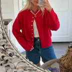 Combhasaki Women's Y2K Chic Solid Color Knitwear Cardigan Fuzzy Long Sleeve Button-down Front Closure Loose Fit Basic Sweaters