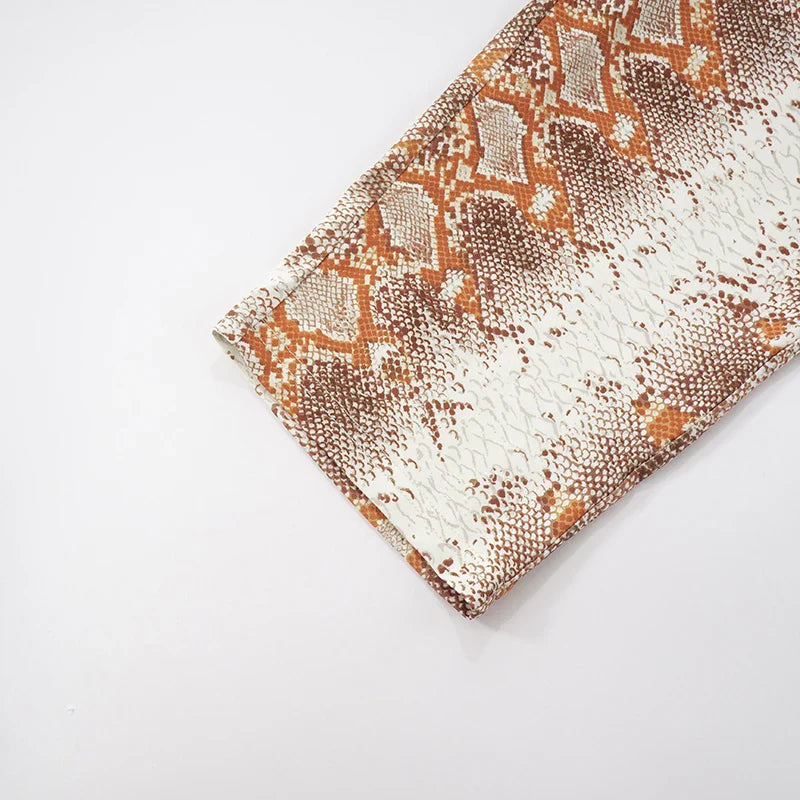 CUTENOVA Women'S Full-Body Printed Hanging Neck Tie Backless Skinny Five Points Jumpsuit Simple Casual Sexy Street Jumpsuit