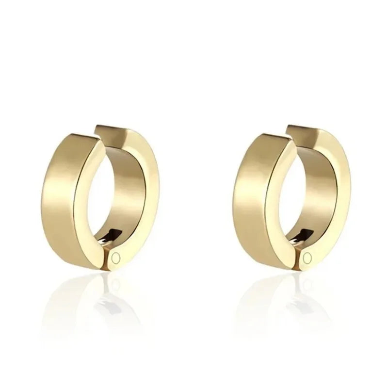 2pcs Punk Mens Strong Magnet Magnetic Ear Stud Set, Non Piercing Earrings Fake Cross Earrings Gift For Boyfriend Lover Jewelry