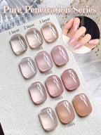 1-3pcs PSK 2025 New Whitening Purple Glass Beads Starry Crystal Nail Art Purple Glass Bead Cat Eye Gel Nail Polish Nail Supplies