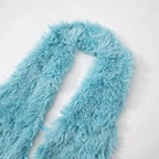 BKLD Sexy Temperament Fluffy Tops For Women High Street Y2K Nightclub Outfits Faux Fur Backless Lacing Solid 2025 Vest Waistcoat