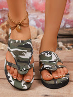 2025 Summer Women Slippers Platform Sandals Fashion Open Toe Shoes Slip on Colorful Beach Shoe Ethnic Style Lightweight Slippers