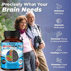 2200 mg Brain Booster with Vitamin B6, B12 supplement to support memory, mental clarity and immune system health.