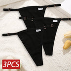Cotton Sexy Thongs Adjustable Women's Panties Soft Panties Low Waist Seamless Thongs Woman Lingerie Tangas Mujer S-XL FINETOO