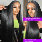 200% Density Hd Lace Front Wigs Human Hair Straight 13x4 Full Frontal Real Large Lace Wig 15A Grade 100% Virgin Human Hair