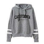 California Womens Tracksuit Casual Stripe Versatile Hooded Sweatshirt or Pants or Suit Simplicity Hot Sales Street Outfits S-3XL