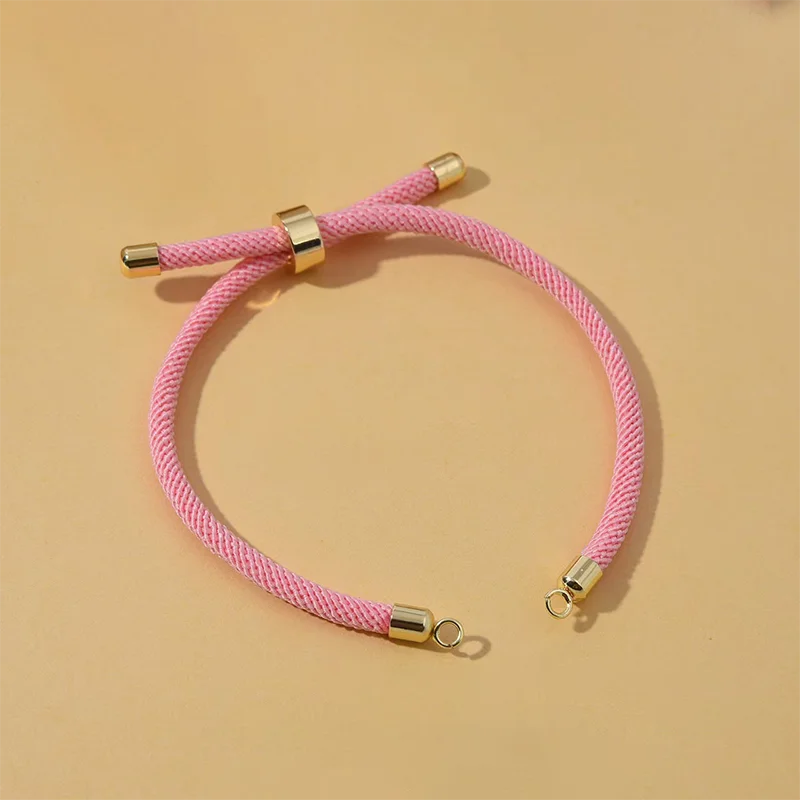 10Pcs Twisted Nylon Cords Bracelet Adjustable Extension Tail Chain Connector For DIY Handmade Jewelry Making Accessories