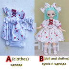 30cm Two-dimensional Doll Comic Face 1/6 Bjd Doll or Dress Up Clothes Children's Girl Birthday Gift Toys Kids Toys