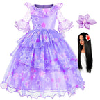Encanto Princess Costume Isabella Dress Suit Charm for Girls Cosplay Isabela Carnival Christmas Birthday Party Mirabel Clothes