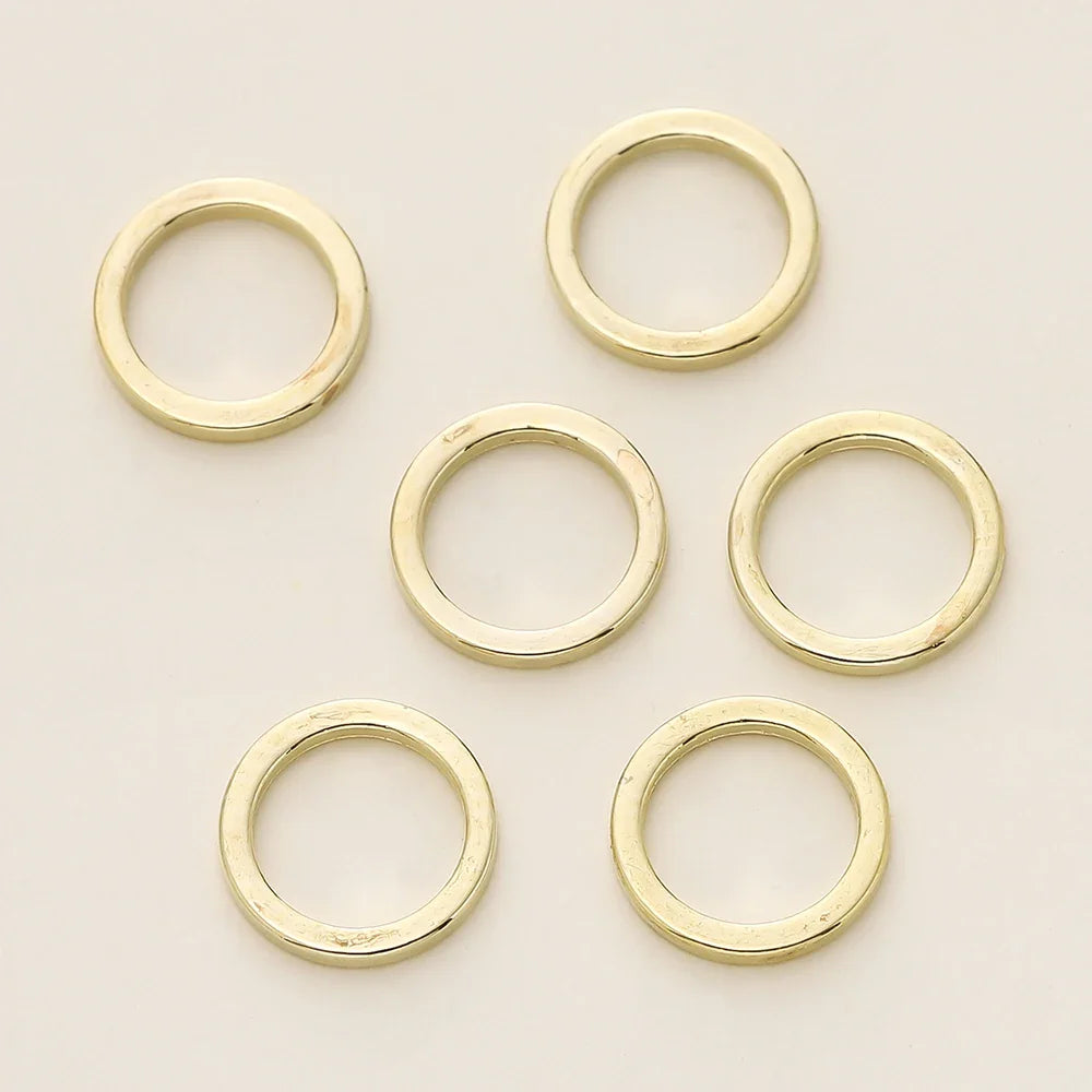10/20Pcs/Pack 14K/18K Gold Color Plated Close Jump Rings Split Rings Connector for Jewelry Necklace Making Accessories