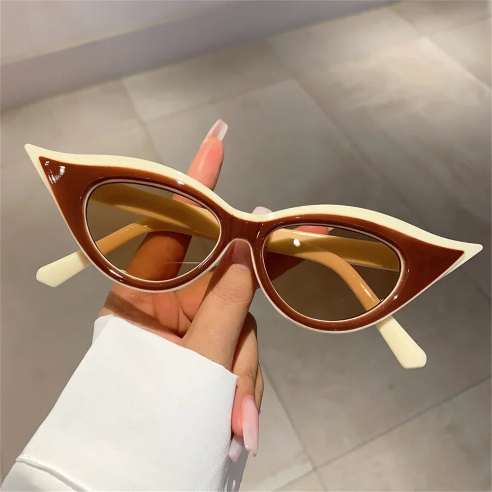 2024 Luxury Band Fashion Y2k Sexy Cat Eye Sunglasses Women Men Designer Snake Sun Glasses Gradient Shades Uv400 Oculo Eyewear
