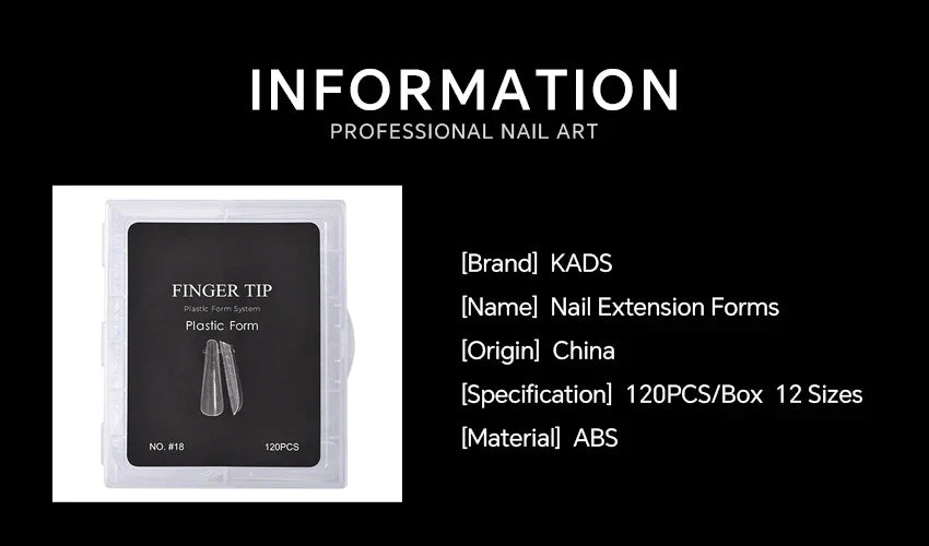 120Pcs Nail Forms For UV Gel Quick Building Extension Top Molds Dual Forms Acrylic Nail Art Tips Nails Accessories Tools