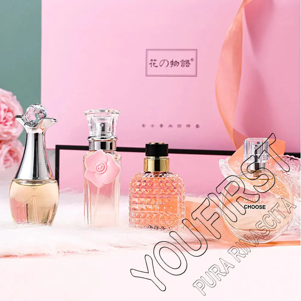 Brand Gift Box 4Pcs Set Perfume Women Parfum Femme 100ml Fresh Natural Floral Scent Spray Feminino Perfumes De Mujer Originales