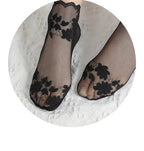 5 Pairs/Lot Socks women's Lace Transparent Lolita Invisible Summer Thin Non-slip Short  Ankle Black Low Cut Boat Sock