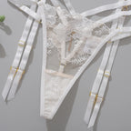 Ellolace Fancy Lingerie Floral Lace Transparent Bra Ensemble Underwear Attractive Chest Suspenders g-String Sexy Outfits 18