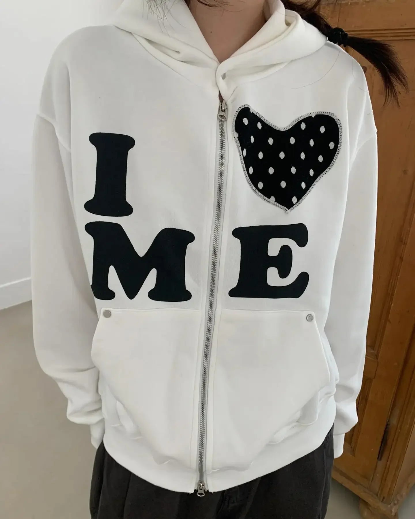 American Hip Hop Gothic Embroidery Oversize Fleece Zipper Hoodie Men's Y2K New Harajuku Punk Rock Couple Casual Joker Streetwear