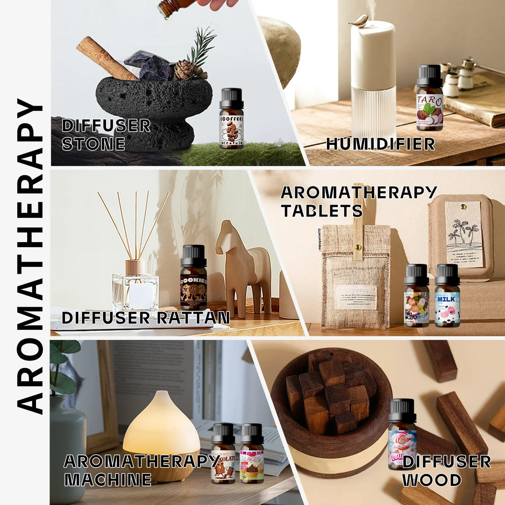 12models Gourmet Essential Oils Vanilla Coconut Coffee Cookies For Diffusers、Candles Making  Car Aromatherapy  Gifts For Women