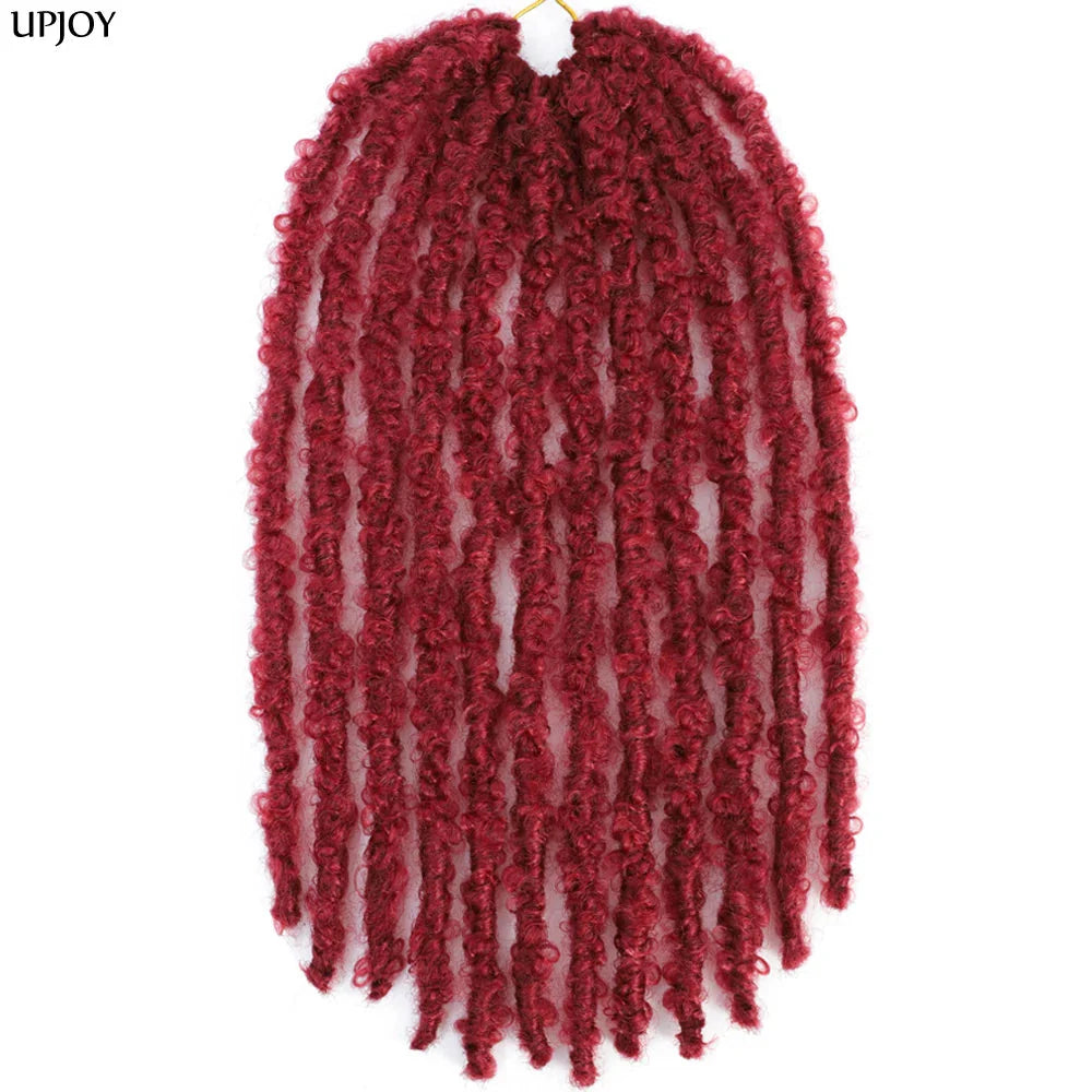 Butterfly Locs Crochet Hair 12 inch Handmade Butterfly Soft Locs Crochet Hair Extensions Synthetic Braiding Hair 12Strands/pack