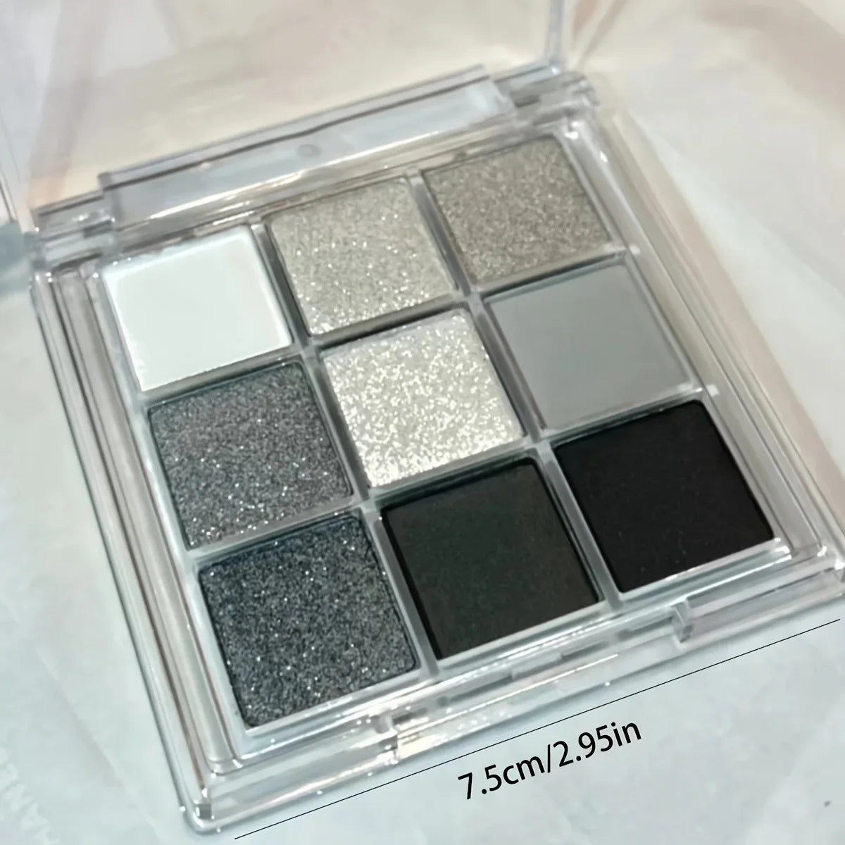 9 Colors Smokey Eye Eyeshadow Palette Matte & ShimmeryGray and Silver Tones, Party & Stage Performance Makeup
