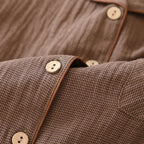 2025 New Spring Couple's Pajama Set 100% Cotton Long Sleeve Long Pants Two Piece Set for Men and Women's Home Furnishings