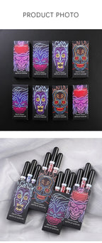 3pcs Glitter Lipstick Set Waterproof Sexy Blue Purple Black Lip Gloss Shiny Lip Tint Halloween Lip Makeup Tool Korean Cosmetics