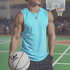 2025 New Summer Marathon Quick Dry Sports Tank Top Men's Sleeveless Tank Top Running Training Basketball Loose Fit Tank Top
