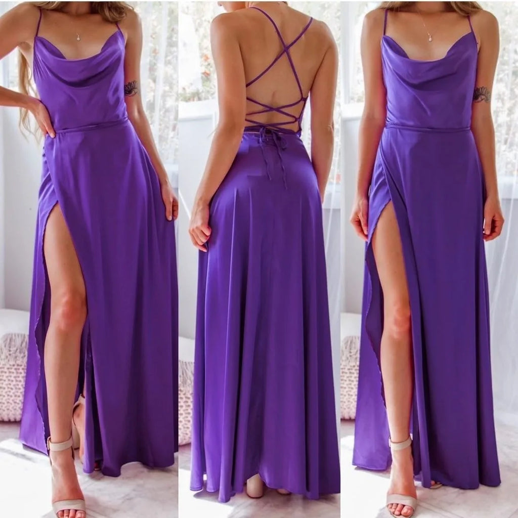 Backless Slimming Long Evening Dress Women Sexy V Neck Sleeveless Gown With Waist Tie For Formal Party Wedding Guest Maxi Dress