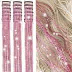 6-Piece Set BB Clip Tinsel Hair Metal Laser Gold Thread PET Laser Thread Highlighting Cross-Border Hair Accessories