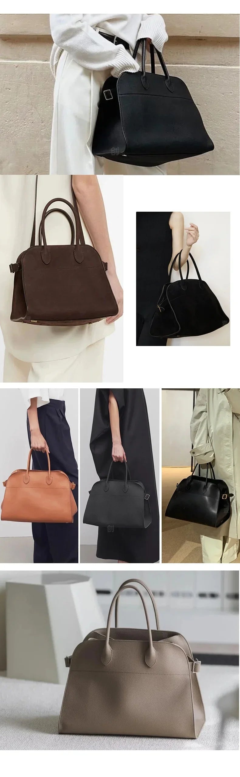 Handbag Tote Tote Commuter Leather Large Capacity Computer Bag White Soft Breathable Handbags Traveling