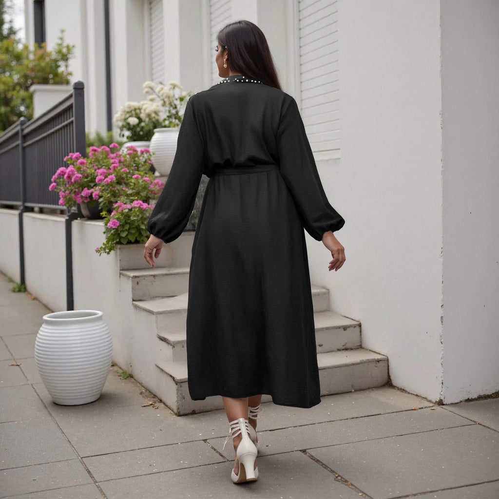 Elegant Plus Size Maxi Dress with Ruffle Sleeves and Floral Print Perfect for Parties Weddings and Special Occasions