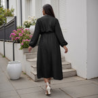 Elegant Plus Size Maxi Dress with Ruffle Sleeves and Floral Print Perfect for Parties Weddings and Special Occasions