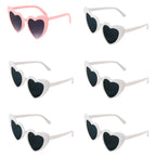 6pcs Bachelorette Party Sunglasses Wedding Bridal Shower Decoration Pink White Heart Glasses Bridesmaid Gifts Hen Party Supplies