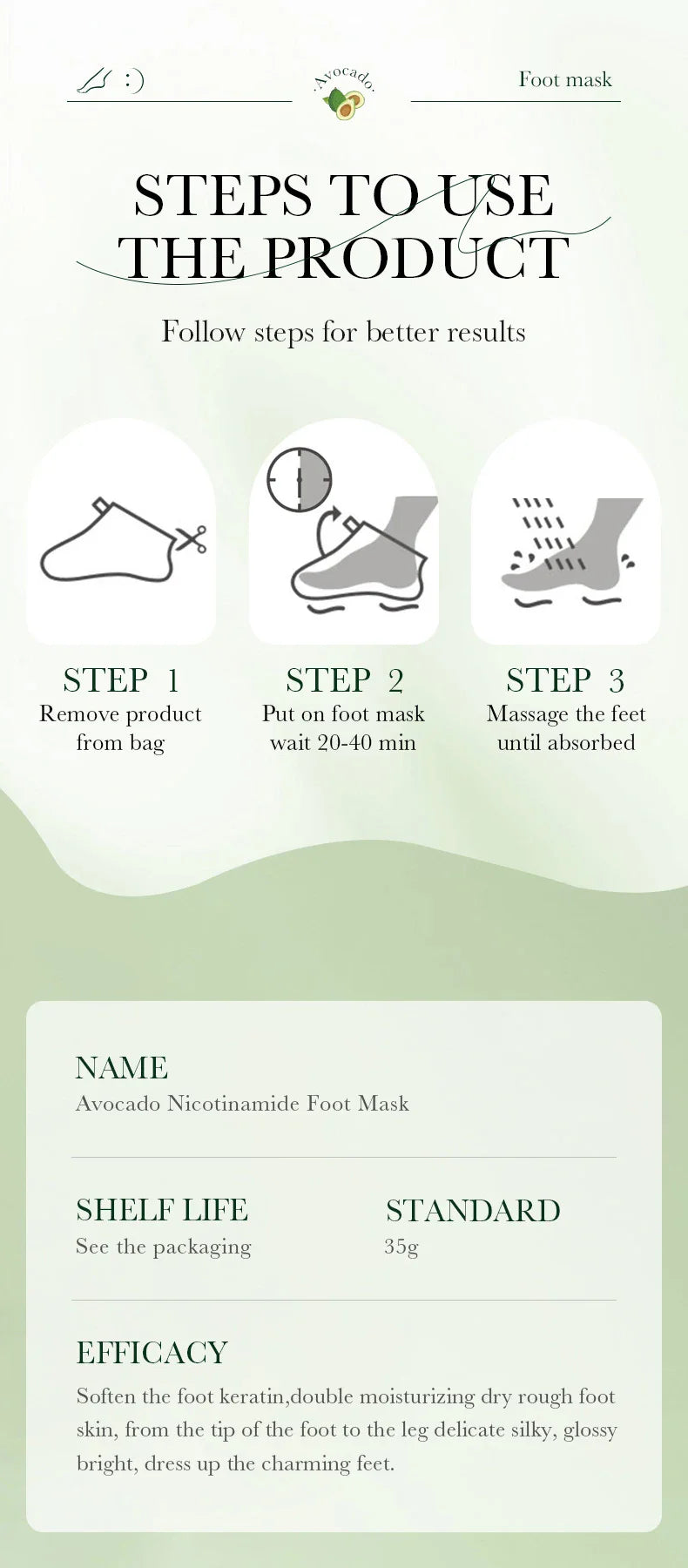 6 Pairs SADOER Fruits Foot Mask Moisturizing Foot Peeling Mask Exfoliating For Feet Spa Pedicure Exfoliant Feet Skin Care