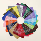 Bohemian Print Bandana Paisley Printed Headbands Hiphop Kerchief Outdoor Unisex Headband Wrist Wraps Face Mask Handkerchief