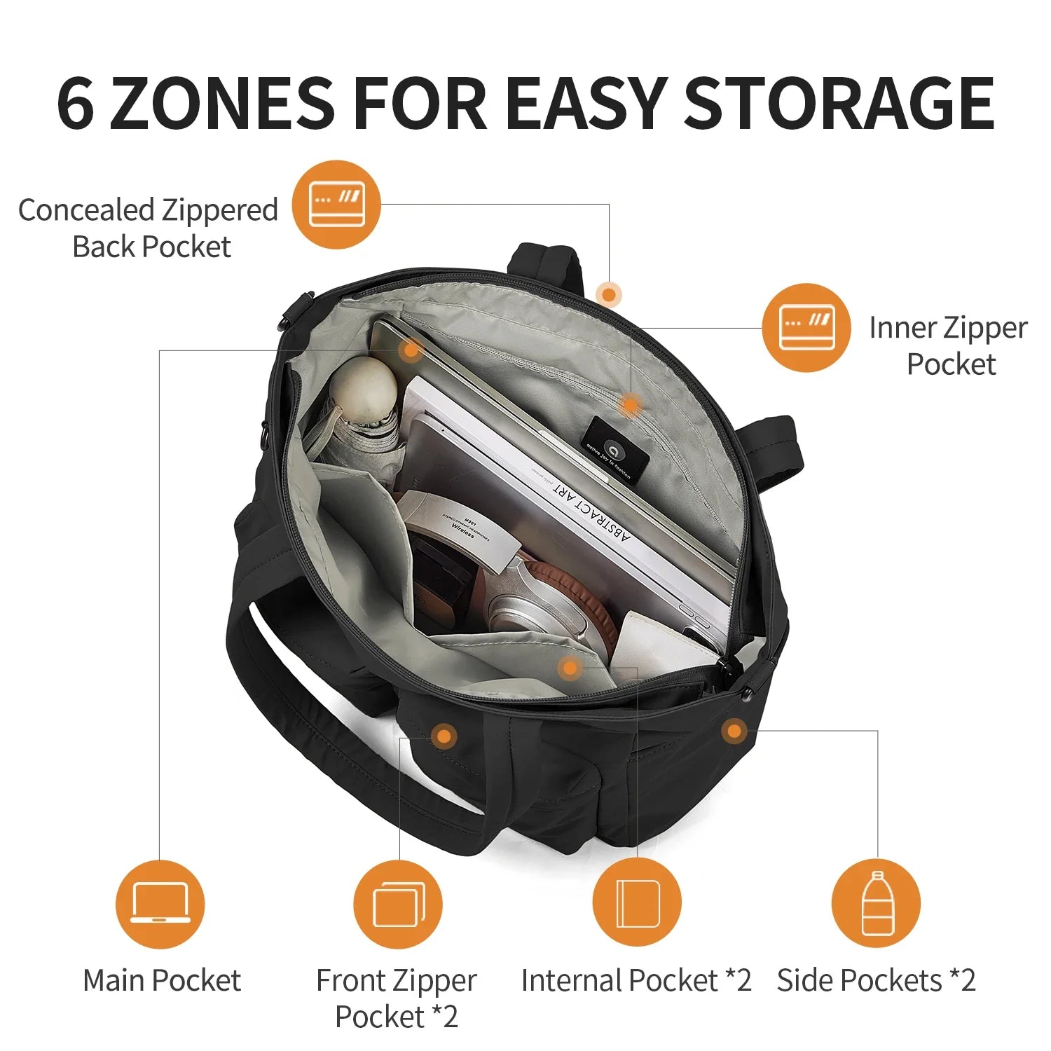 AJI Shoulder Bag For Women 2025 New Fashion Crossbody Bag Wear-Resistant Waterproof Nylon Female Handbags Ladies Messenger Bag