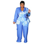 2 Piece Women Sets 2024 New Arrival Plus Size Autumn Winter Matching Two Pieces Sets Blazers Top Pants Suits Outfits Clothing