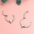 ASTM F136 Titanium Nose Rings Septum Piercing 16G Marquise Earring Helix Daith Piercing Punk Implant Grade Titanium Body Jewelry