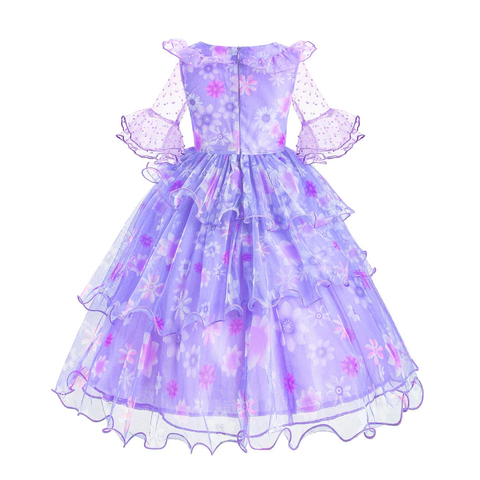Encanto Princess Costume Isabella Dress Suit Charm for Girls Cosplay Isabela Carnival Christmas Birthday Party Mirabel Clothes