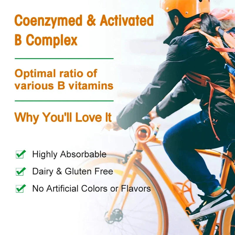 Balincer Vitamin B Complex - Vitamin C B1 B2 B6 B12,Energy, Metabolism Supplement, Immune, Nervous System