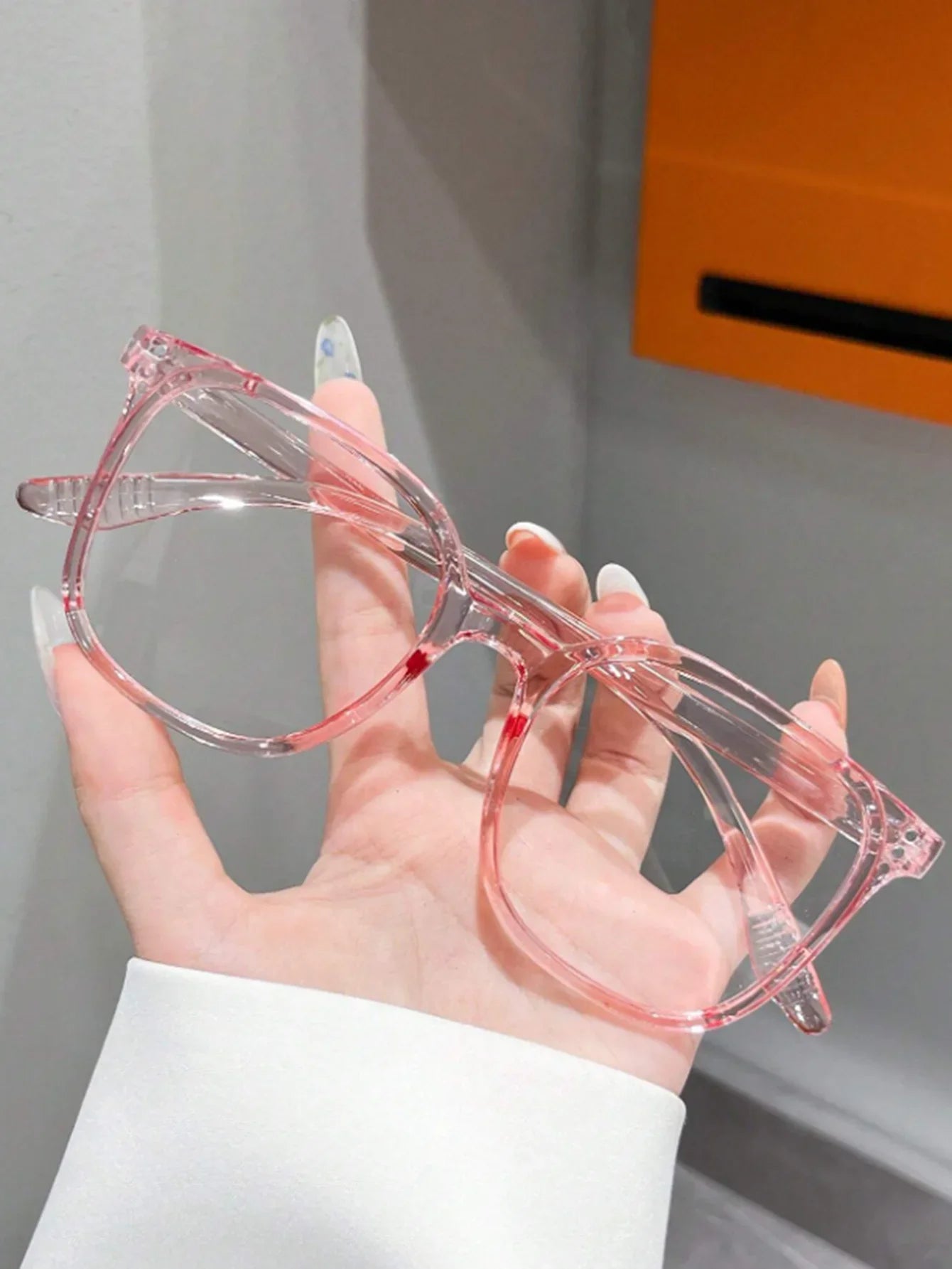 1Pc/3Pcs/4Pcs/6Pcs European and American Classic Popular Square Frame Glasses Set Men's and Women's Fashion Glasses