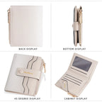 Baellerry High Quality Women Wallets New Simple Short Card Holde Brand Female Purse Photo Holder Coin Pocket Zipper Women Wallet