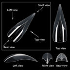 140Pcs 3D False Nails Press On Nails Extenison Tips Bendable Dual Form Full Cover DIY Nail Art Manicure Decoration Fake Nail Tip