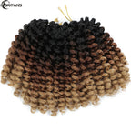 1- 5 Packs 8 inch Jumpy Wand Curl Jamaican Bounce Crochet Hair Natural Black Wand Curls Crochet Hair Short Curly Crochet Braids