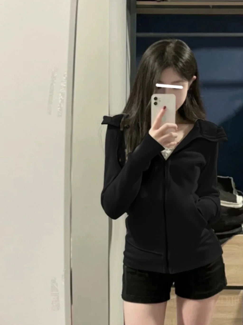 ay Fce Lined Hoodie Women's Sportswear Slim Fit Autumn Winter Casual Versatile Outerwear Korean Sle Commute Design