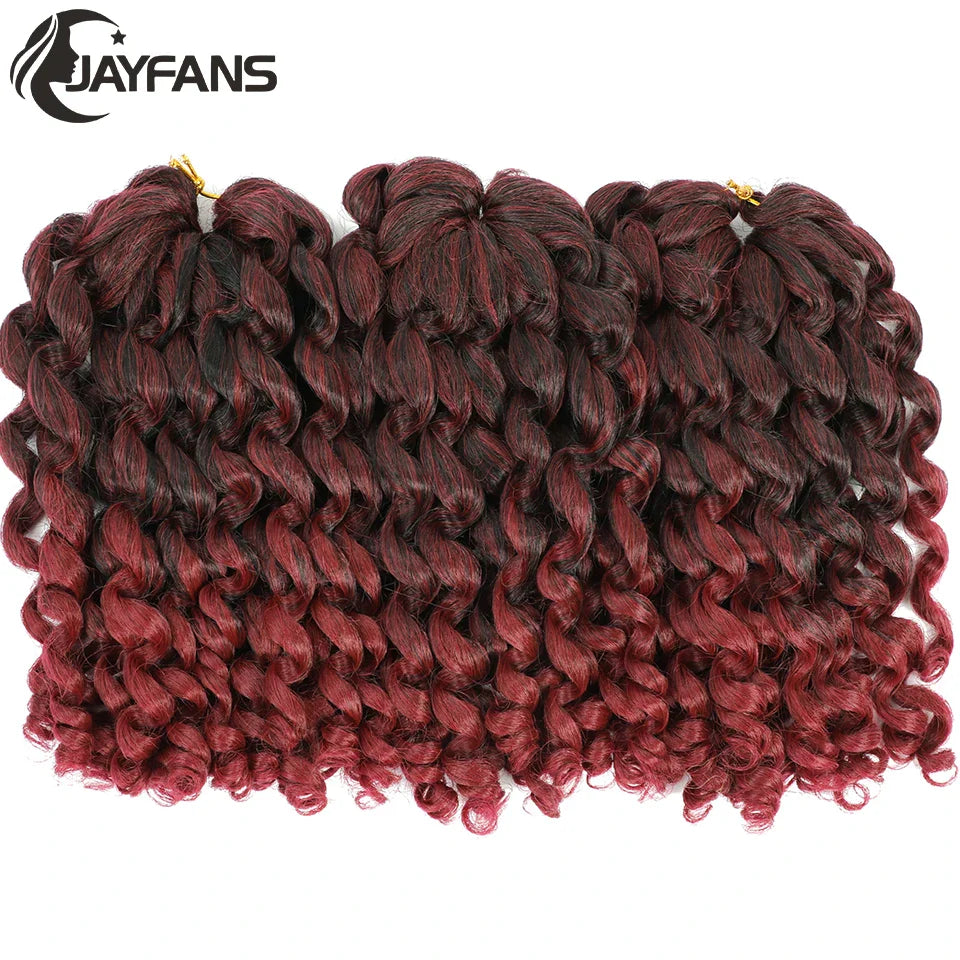 1- 5 Packs 8 inch Jumpy Wand Curl Jamaican Bounce Crochet Hair Natural Black Wand Curls Crochet Hair Short Curly Crochet Braids