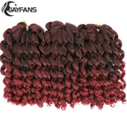 1- 5 Packs 8 inch Jumpy Wand Curl Jamaican Bounce Crochet Hair Natural Black Wand Curls Crochet Hair Short Curly Crochet Braids