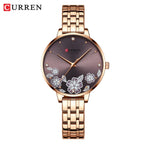 CURREN Brand Fashion Women Watches Stainless Steel Ultra Thin Quartz Watch Woman Romantic Clock Women's Watches Montre Femme